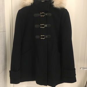 Topshop Navy Coat Sz US2 UK6